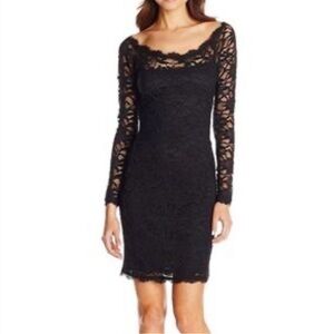Jump Elegant Black Lace Long Sleeve Dress Juniors Size Large